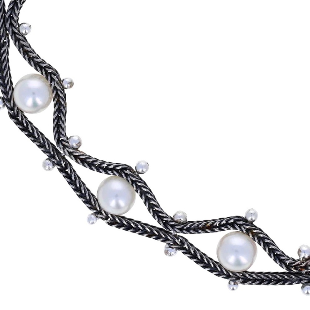 Holiday SALE - 🎄🎄🎄🎄Ten Thousand Things Scallop Silver/Pearl Bracelet - Picture 4 of 9